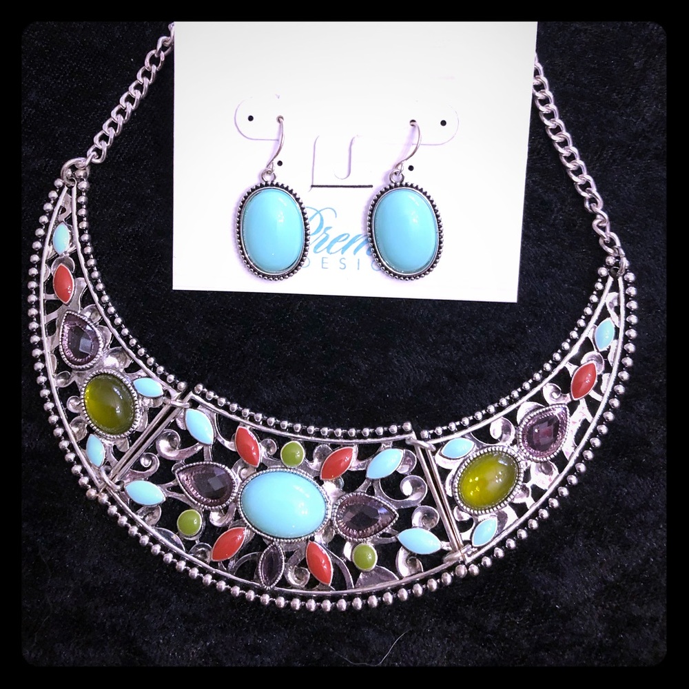 Candy coated Necklace and earring Set